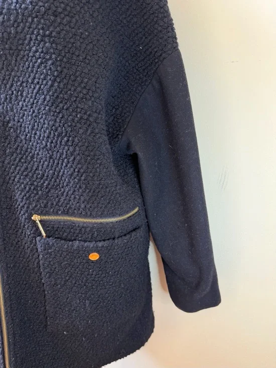 Michael Kors Black Coat Designer Classic M Elegant Chic Minimal Luxury Jacket - Picture 5 of 8